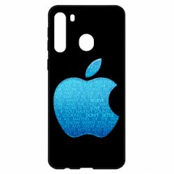 Чехол для Samsung A21 Blue Apple