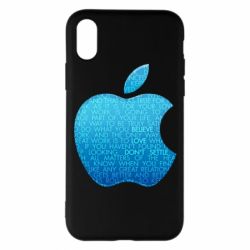Чехол для iPhone X/Xs Blue Apple - PrintSalon