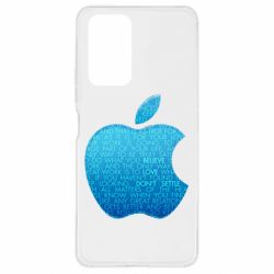 Чехол для Xiaomi Redmi Note 10 Pro Blue Apple - PrintSalon