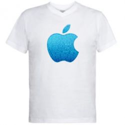 Мужская футболка  с V-образным вырезом Blue Apple - PrintSalon