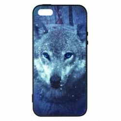 Чехол для iPhone5/5S/SE Blue-eyed wolf - PrintSalon