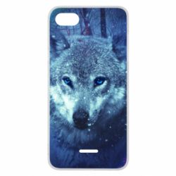 Чехол для Xiaomi Redmi 6A Blue-eyed wolf - PrintSalon