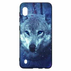 Чехол для Samsung A10 Blue-eyed wolf - PrintSalon