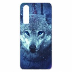 Чехол для Huawei P30 Blue-eyed wolf - PrintSalon