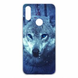 Чехол для Xiaomi Redmi 7 Blue-eyed wolf - PrintSalon