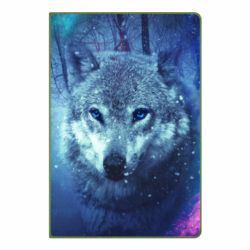 Блокнот с принто Blue-eyed wolf - PrintSalon