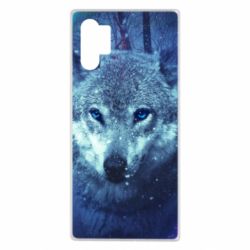 Чехол для Samsung Note 10 Plus Blue-eyed wolf - PrintSalon