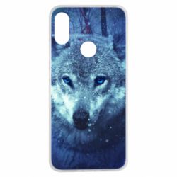 Чехол для Xiaomi Redmi Note 7 Blue-eyed wolf - PrintSalon