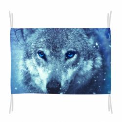 Флаг Blue-eyed wolf - PrintSalon