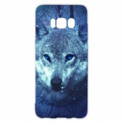 Чехол для Samsung S8 Blue-eyed wolf - PrintSalon