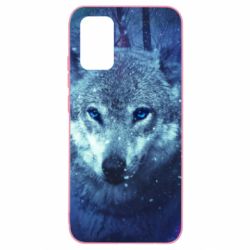 Чехол для Samsung A02s/M02s Blue-eyed wolf - PrintSalon