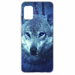 Чехол для Samsung A31 Blue-eyed wolf - PrintSalon