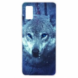 Чехол для Samsung A41 Blue-eyed wolf - PrintSalon