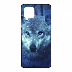 Чехол для Samsung A42 5G Blue-eyed wolf - PrintSalon