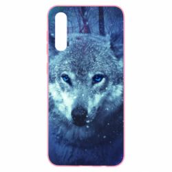 Чехол для Samsung A50 Blue-eyed wolf - PrintSalon