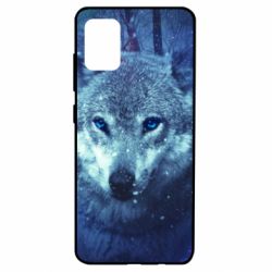 Чехол для Samsung A51 Blue-eyed wolf - PrintSalon