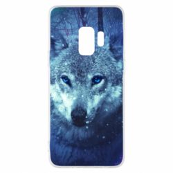 Чехол для Samsung S9 Blue-eyed wolf - PrintSalon