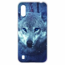 Чехол для Samsung A01/M01 Blue-eyed wolf - PrintSalon