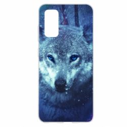 Чехол для Samsung S20 Blue-eyed wolf - PrintSalon