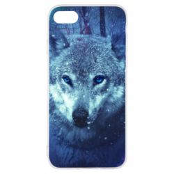 Чехол для iPhone 8 Blue-eyed wolf - PrintSalon