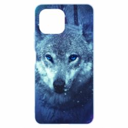 Чехол для Xiaomi Mi11 Lite Blue-eyed wolf - PrintSalon