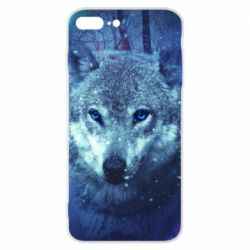 Чехол для iPhone 8 Plus Blue-eyed wolf - PrintSalon