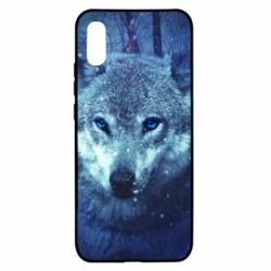 Чехол для Xiaomi Redmi 9a Blue-eyed wolf - PrintSalon