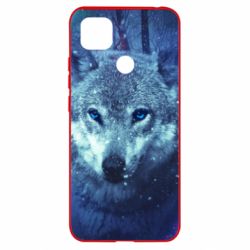 Чехол для Xiaomi Redmi 9c Blue-eyed wolf - PrintSalon