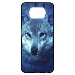 Чехол для Xiaomi Poco X3 Blue-eyed wolf - PrintSalon