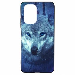 Чехол для Xiaomi Poco F3/K40 Blue-eyed wolf