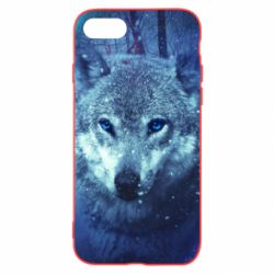 Чехол для iPhone SE 2022 Blue-eyed wolf - PrintSalon
