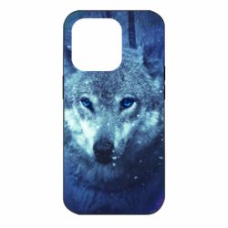 Чехол для iPhone 14 Pro Blue-eyed wolf - PrintSalon