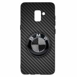 Чехол для Samsung A8+ 2018 BMW Carbon