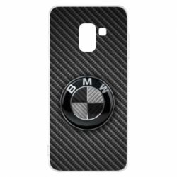 Чехол для Samsung A8 2018 BMW Carbon