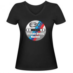 Жіноча футболка з V-подібним вирізом BMW E30 Ultimate Driving Machine - PrintSalon