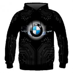 Мужское 3D худи BMW flies the logo