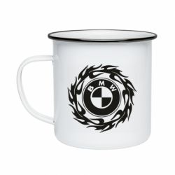 Кружка эмалированная BMW in the circle of fire - PrintSalon
