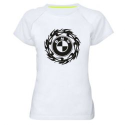 Женская футболка для спорта BMW in the circle of fire - PrintSalon
