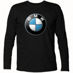 Футболка с длинным рукавом BMW Logo 3D - PrintSalon