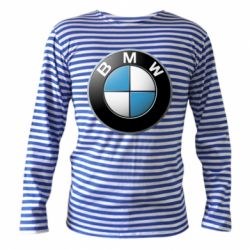Тельняшка с длинным рукавом BMW Logo 3D - PrintSalon