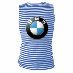 Майка-тельняшка BMW Logo 3D - PrintSalon