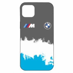 Чехол для iPhone 14 Plus BMW logo and gray background - PrintSalon
