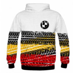 Чоловіче 3D худі BMW logo and tires - PrintSalon