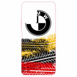 Чехол для Xiaomi Redmi Note 10 Pro BMW logo and tires