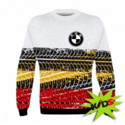 Дитячий 3D світшот BMW logo and tires - PrintSalon