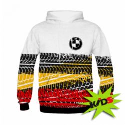 Дитяче 3D худі BMW logo and tires - PrintSalon