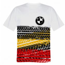 Чоловіча футболка 3D BMW logo and tires - PrintSalon