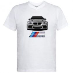 Мужская футболка  с V-образным вырезом BMW M Power Car - PrintSalon