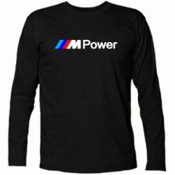 Футболка с длинным рукавом BMW M Power logo - PrintSalon