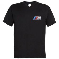 Мужская футболка  с V-образным вырезом BMW M POWER Small - PrintSalon